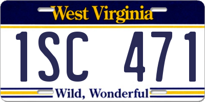 WV license plate 1SC471