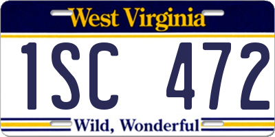 WV license plate 1SC472