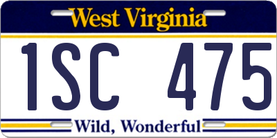 WV license plate 1SC475