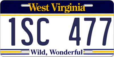 WV license plate 1SC477