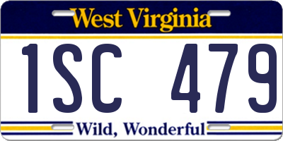 WV license plate 1SC479