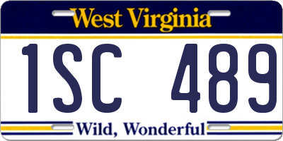 WV license plate 1SC489