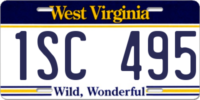 WV license plate 1SC495