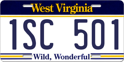 WV license plate 1SC501