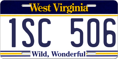 WV license plate 1SC506