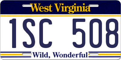 WV license plate 1SC508
