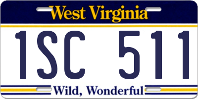 WV license plate 1SC511
