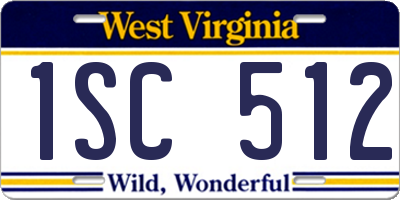 WV license plate 1SC512