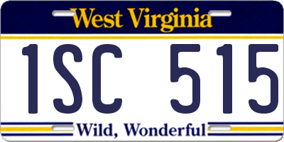 WV license plate 1SC515