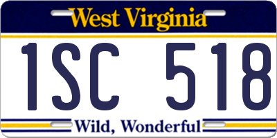 WV license plate 1SC518