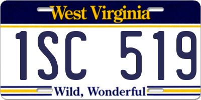 WV license plate 1SC519