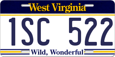 WV license plate 1SC522