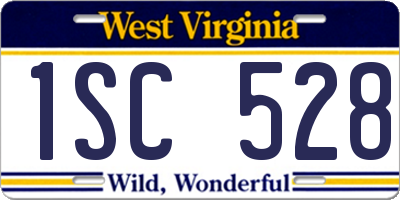 WV license plate 1SC528