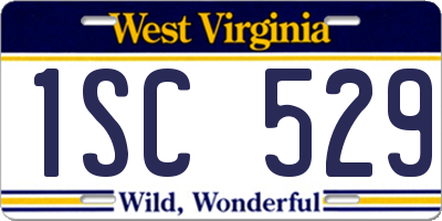 WV license plate 1SC529