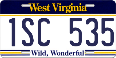 WV license plate 1SC535