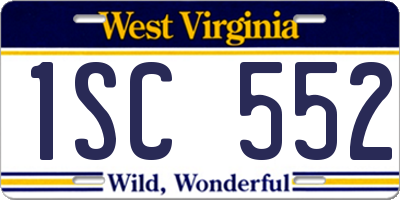 WV license plate 1SC552