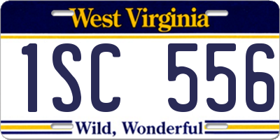 WV license plate 1SC556