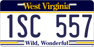 WV license plate 1SC557