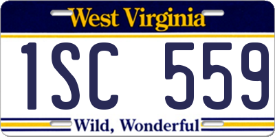 WV license plate 1SC559