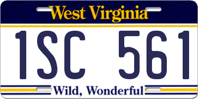 WV license plate 1SC561
