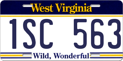 WV license plate 1SC563