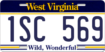 WV license plate 1SC569