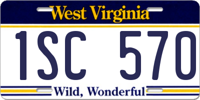 WV license plate 1SC570