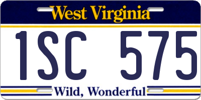 WV license plate 1SC575