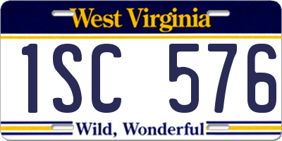 WV license plate 1SC576