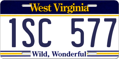 WV license plate 1SC577