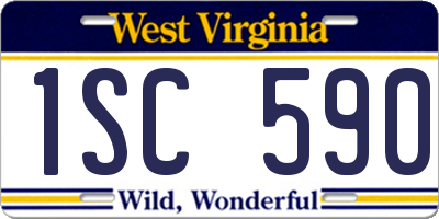 WV license plate 1SC590