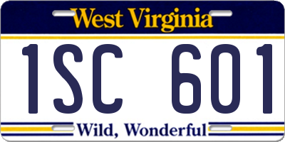 WV license plate 1SC601