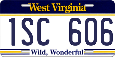 WV license plate 1SC606