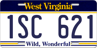 WV license plate 1SC621
