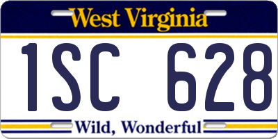 WV license plate 1SC628