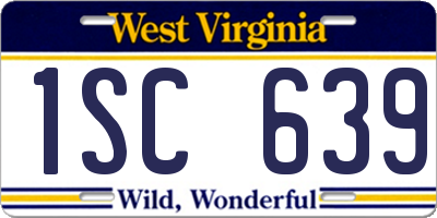 WV license plate 1SC639