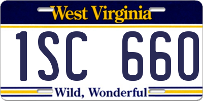 WV license plate 1SC660