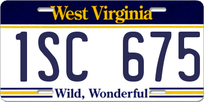 WV license plate 1SC675