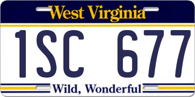 WV license plate 1SC677
