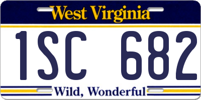 WV license plate 1SC682