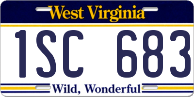 WV license plate 1SC683