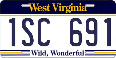 WV license plate 1SC691