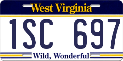 WV license plate 1SC697