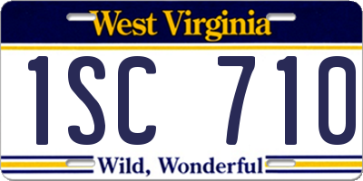 WV license plate 1SC710