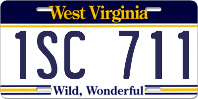 WV license plate 1SC711