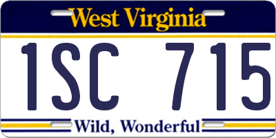 WV license plate 1SC715