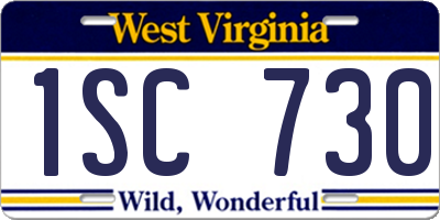 WV license plate 1SC730