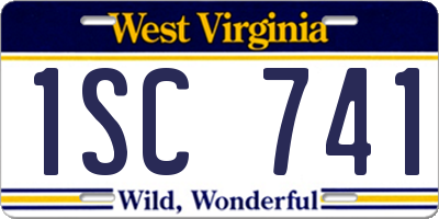 WV license plate 1SC741