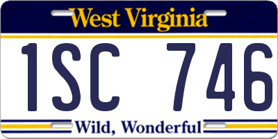 WV license plate 1SC746