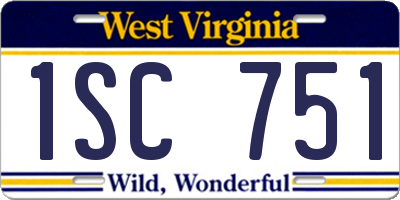 WV license plate 1SC751